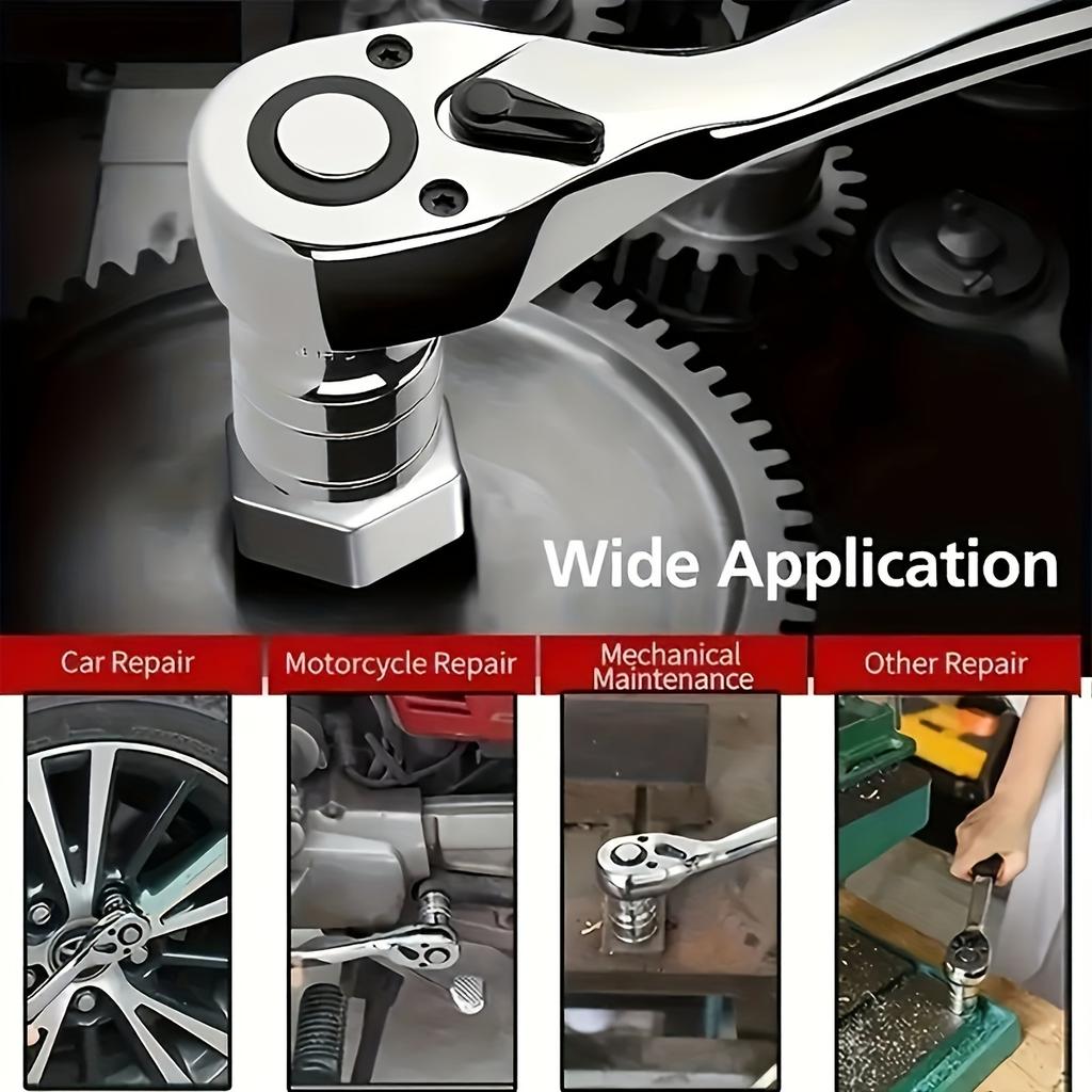 Набор торцевых головок 1/4" и 1/2" с трещоткой, основной набор торцевых головок на 94 предмета, CR-V, набор механических инструментов SAE/метрический, трещотка на 72 зуба, с