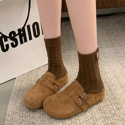 Ретро сумка голова полушлепки женские весна и лето новая обувь удобные ленивые универсальные шлепанцы