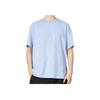 Solid Color Crew Neck Pullover Short Sleeve T-Shirt Men Tops Sky-Blue IB7678