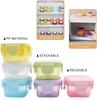 4pcs-Mini Food Storage Containers Leakproof Lids Condiment Sauce Containers Mini Freezer Storage Containers Airtight Containers
