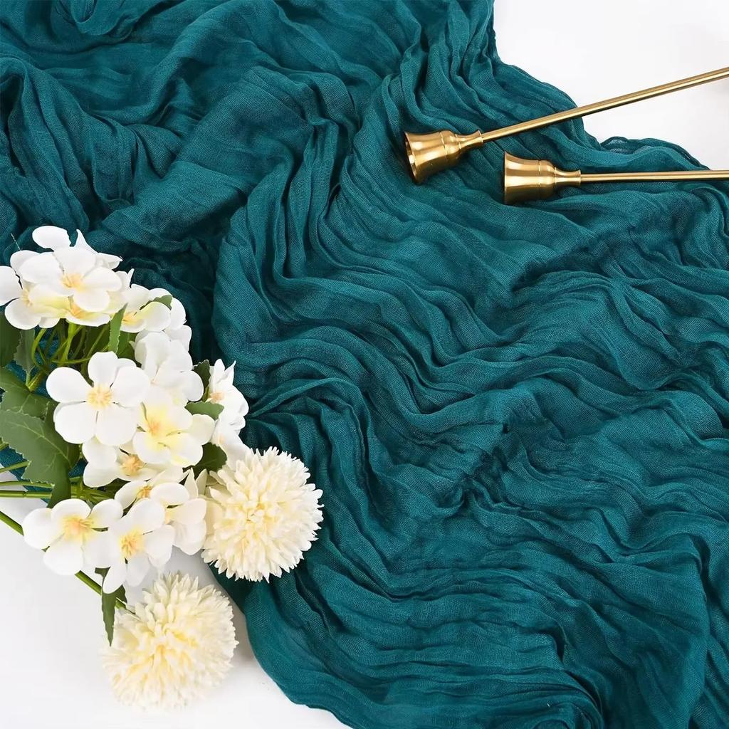 Марля Дорожка на стол Обеденный декор 90*300СМ Рустик Кантри Бохо Пляжная Свадебная Вечеринка Декор стола Рождественские Дорожки на стол