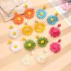 1 пара ярких сережек-подсолнухов для женщин и девочек, ручная работа, богемные плетеные из ротанга серьги, летние party украшения, подарки