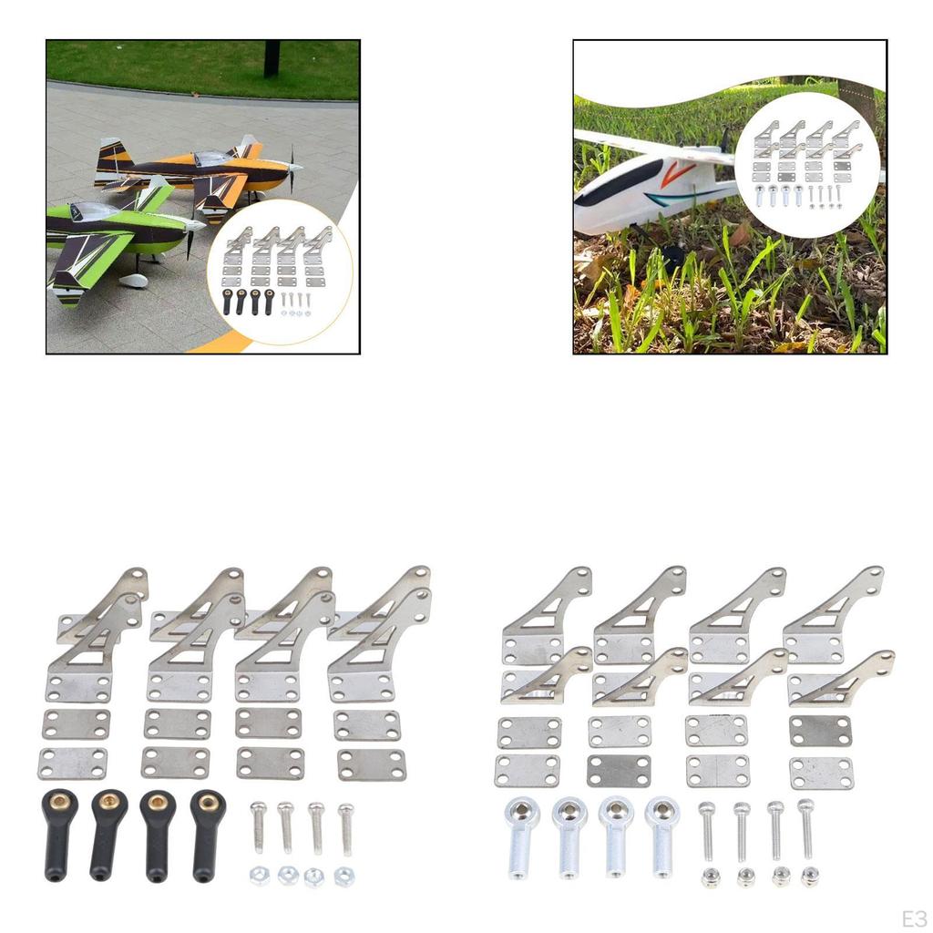 4 Pieces of Stainless Steel RC Aircraft Control with Heads
