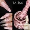 Watery Shimmer Diamond Gel Polish 2025: Glitter Pink Crushed Diamond Nail Art