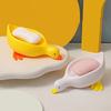 Duck Soap Box Cute Cartoon Duck Shape Self-Draining Soap Dish Open Design Soap Dish for Shower Bathroom Toilet