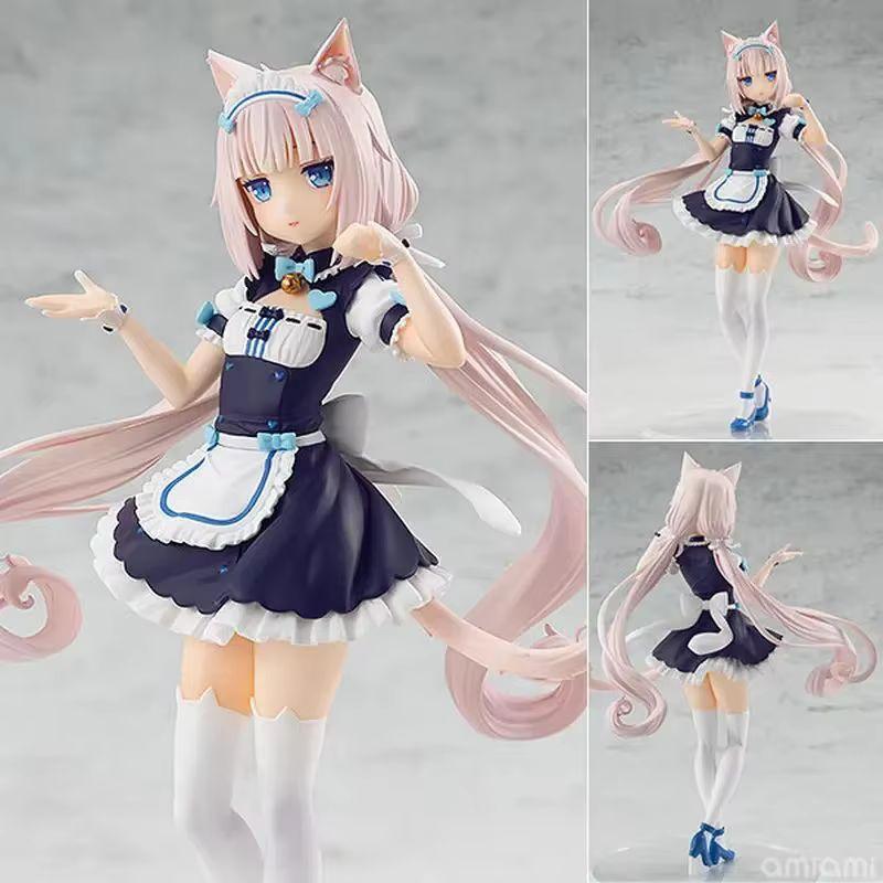 Фигурка Chocola Vanilla из Nekopara Милая Кошка-Горничная Персонажи Аниме Модели Кавайная Статуэтка для Гаража Настольные Украшения Подарок Для Фаната Аниме