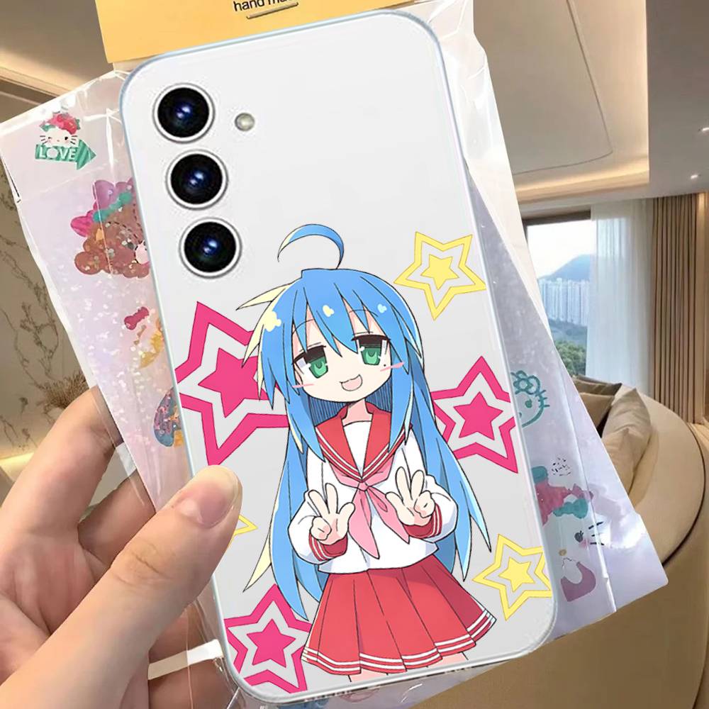 Кавайная Аниме L-Lucky Star HD Прозрачный Чехол Для Телефона Для Samsung Galaxy A52,A12,A51,S24,S23,S22ULTRA,S21 Edge,S20LITE,Plus,
