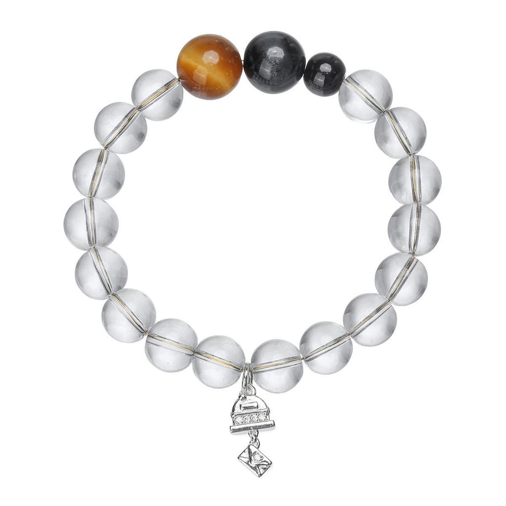 Браслет из белого и синего тигрового глаза Xiaohongshu - Новый китайский стиль, модный аксессуар