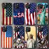 America Usa Flag Phone Case For Iphone 11 12 Mini 13 14 Pro Xs Max X 8 7 6s Plus 5 Se Xr Shell