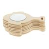 10 Pcs Assorted Unfinished Wooden Hand Mirrors for