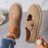 Women Flats Platform Shoes Autumn Casual Loafers Shoes 2024 Designer Cross New Shoes Walking Dress Sandals Brand Femme Zapatos