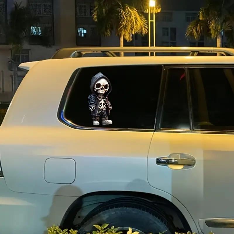 J483 # Автомобильная наклейка с черепом, виниловая наклейка, водонепроницаемая виниловая наклейка, автомобильные аксессуары, декор