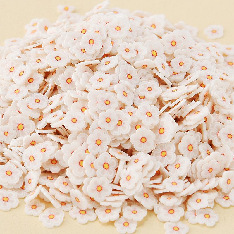 Plum Blossom Slices Soft Pottery Phone Case Beauty Stickers Nail Art DIY 5mm Small Flower Slices