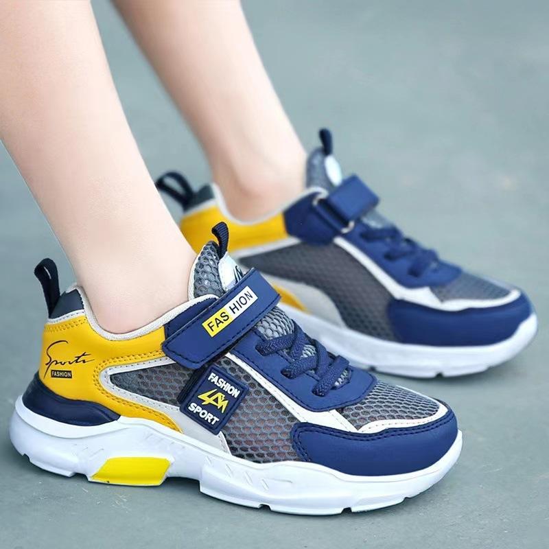 1910 Boys Shoes 2025 Spring and Autumn Mesh Shoes Medium and Older Children's Breathable Mesh Surface Summer Single Mesh Hollow Children's Sports