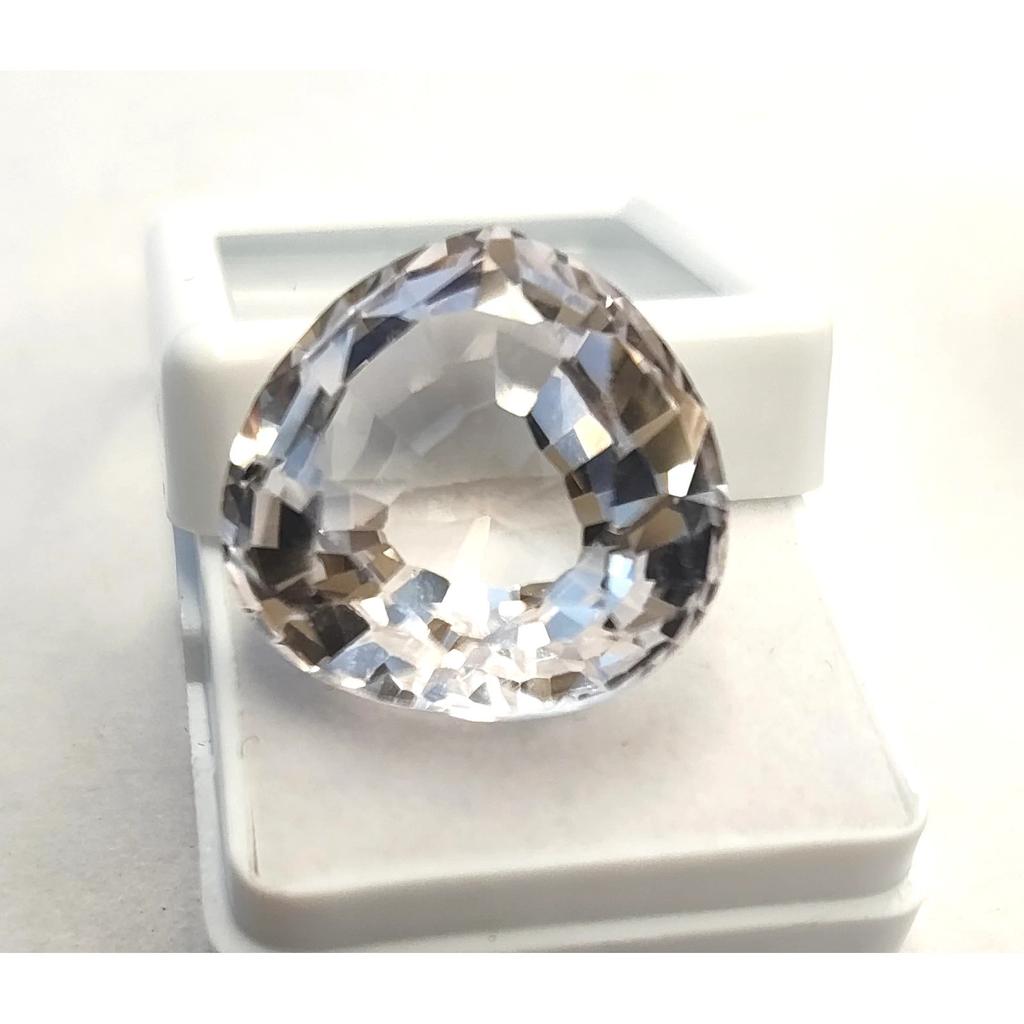 Natural White Sapphire 38-40 Ct Pear Cut Certified Stunning Loose Gemstone