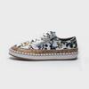 2025 Women's Parrot Print Lace-Up Flat Sneakers - European/American Style