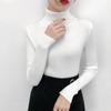 Осень-зима Женская мода водолазка свитер тонкий однотонный джемпер вязаные пуловеры одежда повседневные длинные рукава теплые свитера 28663