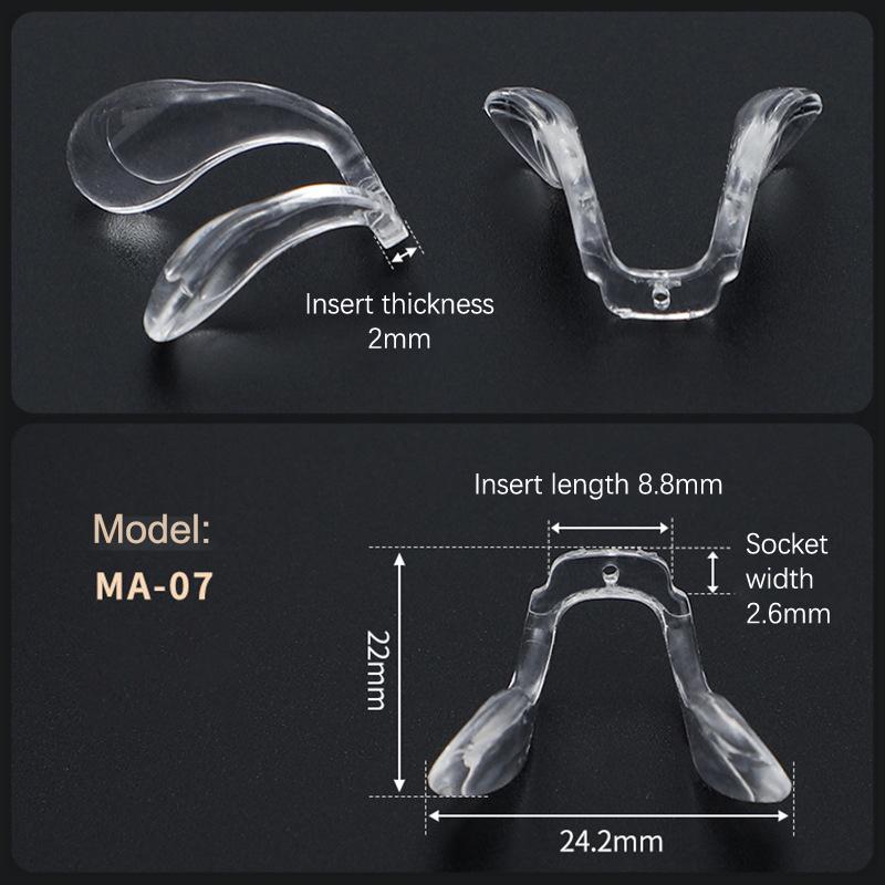 Очки-седловидные Носовые упоры Цельный зажим для переносицы Очки с противоскользящим держателем Аксессуары для очков