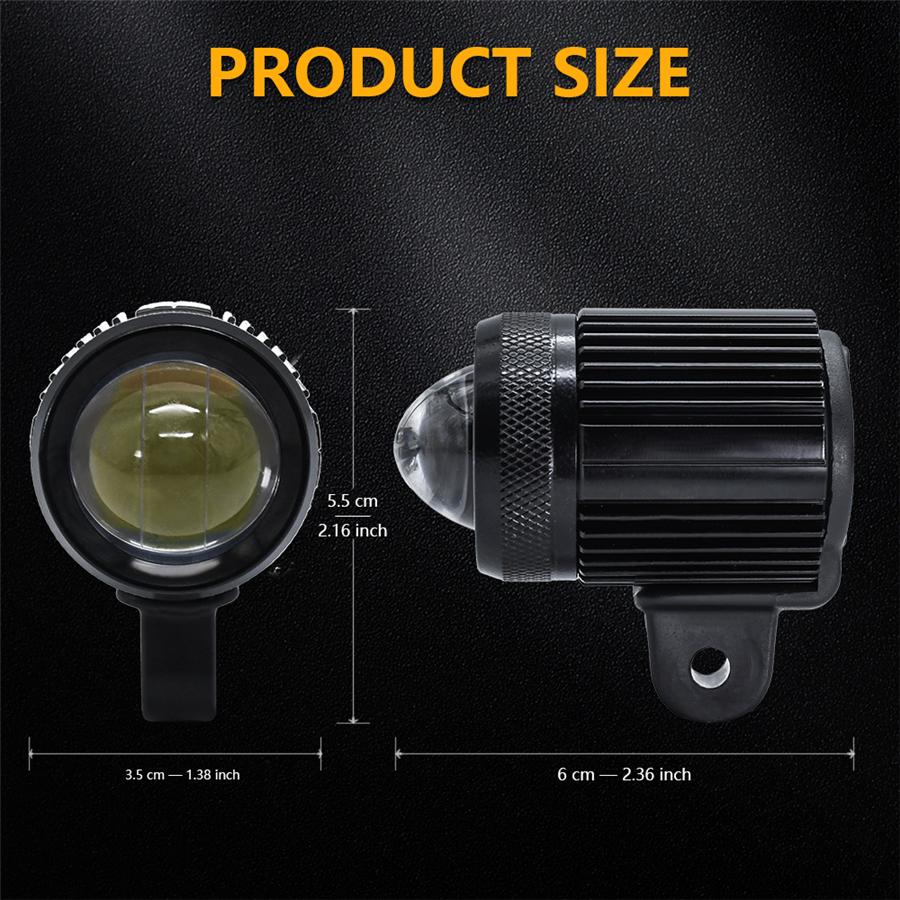 Пара 60 Вт 6000 лм Мотоцикл Квадроцикл Светодиодная Фара Прожектор Мигающая Лампа Водонепроницаемая