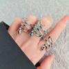 Niche Design Minimalist Alloy Epoxy Snake Ring - Cool Irregular Style for Women