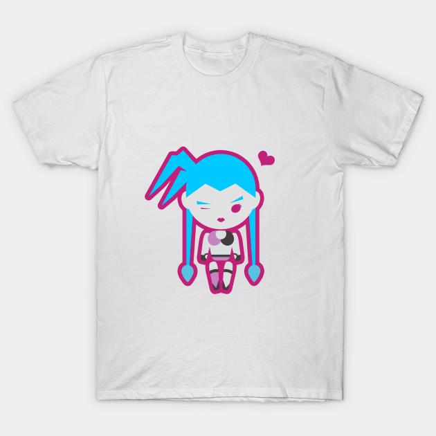 T Shirt Women Coehins Cartoon Jinx Harajuku Print Kawaii Tshirt Summer Short Sleeve Female T-Shirt Top Tee