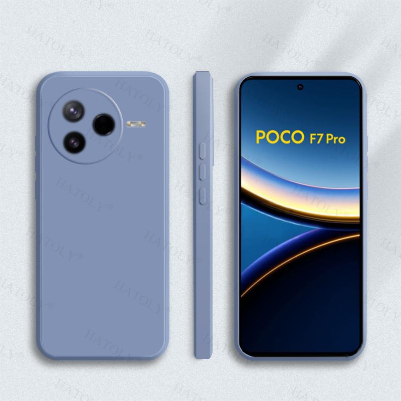 Чехол-накладка для Xiaomi Poco F7 Pro Для Poco F7 Pro Мягкий ТПУ Жидкий Силикон Конфетный Цвет Задняя Крышка Для Чехла Poco F7 Pro