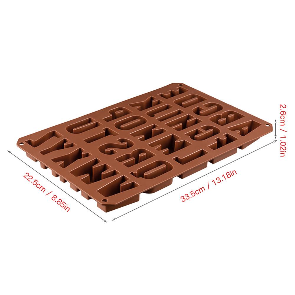 26 Cavities Large Letters Reverse Alphabet Silicone Cake Baking Mold Cake Pan Muffin Cups Moulds Biscuit Chocolate Ice Cube