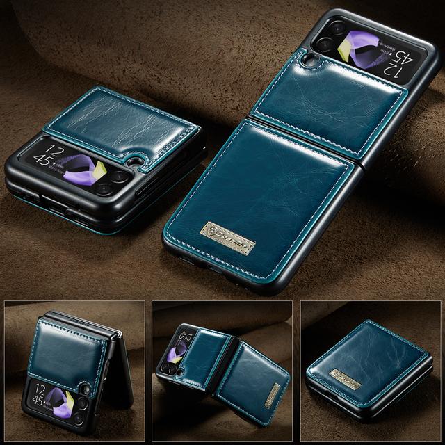 Противоскользящий кожаный чехол для мобильного телефона Samsung Galaxy Z Flip4 5g Flip 4 Flip3 Flip 3, складной противопыльный чехол