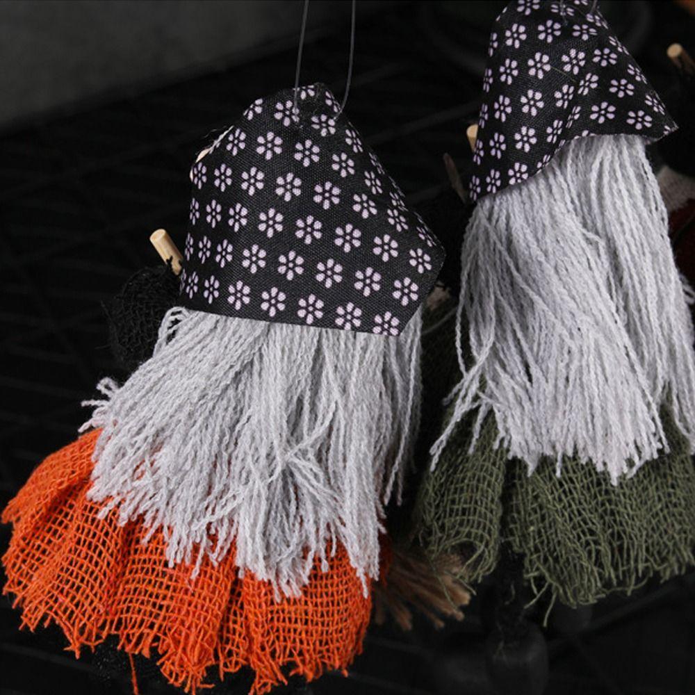 Scary Broom Witch Decoration Funny Halloween Witch Pendant  Ghost Festival Decor