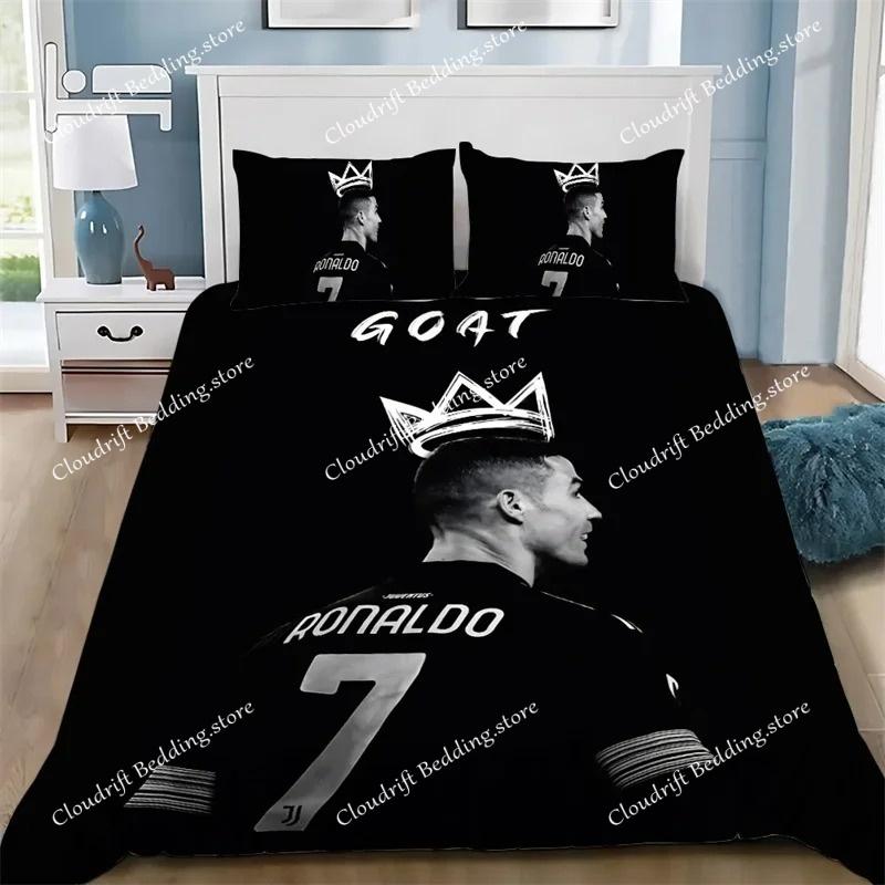 3D НОВЫЙ Пододеяльник Наволочка Комплект Постельного Белья Футбол CR7 Р-Роналду Взрослый Мальчик Девочка Украшение Спальни Детский Односпальный Двуспальный Большой