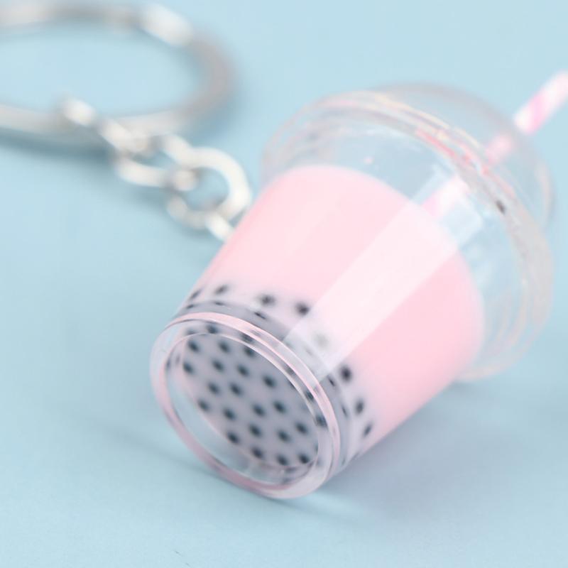 Bubble Tea Diy Keychain High Quality Acrylic Pendant Backpack Keyring Charms