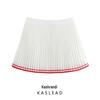 Spring 2025 Women's European & American Style Pleated Mid-Waist Mini Skirt
