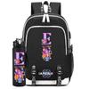 2Pcs/set Cartoon Backpack Large Capacity Bookbag With 750ml Water Bottler Laptop Student Boy Girl School Bag Travel Bag Kid Gift