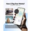 MiLi LiTag Duo Smart Tracker Tags for IOS or Android (NOT Huawei) Bluetooth Tracking Tag Key Bag Finder Item Finder GPS Tracker