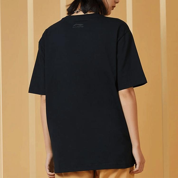 Li Ning Sports Fashion Series Logo Letter Print Short Sleeve T-Shirt Unisex Tops AHSS565-3