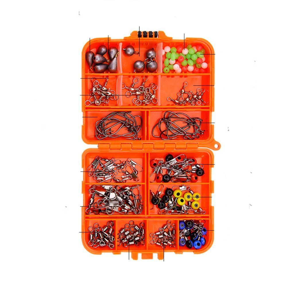 Lure Storage Box Fishing Tackles Box Swivels Clips Fishing Hooks Set Box  Carp Fishing