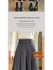 Серая юбка-трапеция из смесовой шерсти для женщин, от petite до plus size, идеально подходит для поздней осени