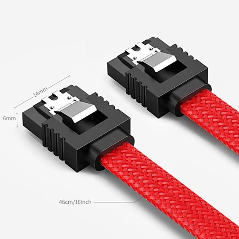 Sata 3.0 Iii Sata3 7-контактный кабель для передачи данных 6 Гбит/с Кабели для SSD HDD Жесткий диск Шнур Линия с нейлоновой премиальной оплеткой