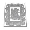 Rectangular Border Merry Christmas Metal Silvery Stencil Embossing Cutting Dies For Diy Scrapbooking Paper Album Cards Making