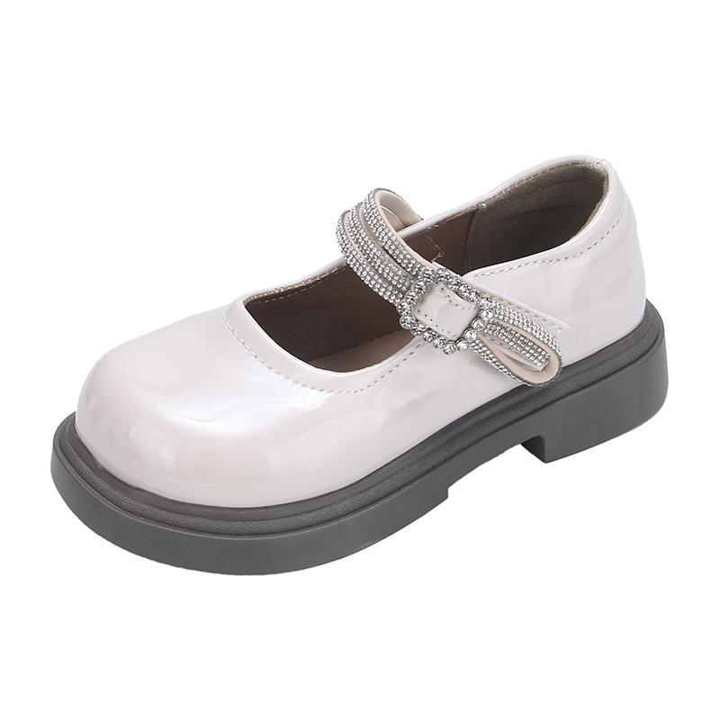 Children Performance Shoes Girls Leather Shoes for Party Wedding Fashion Kids Rhinestone Princess Shoes Spring Autumn 2024 New