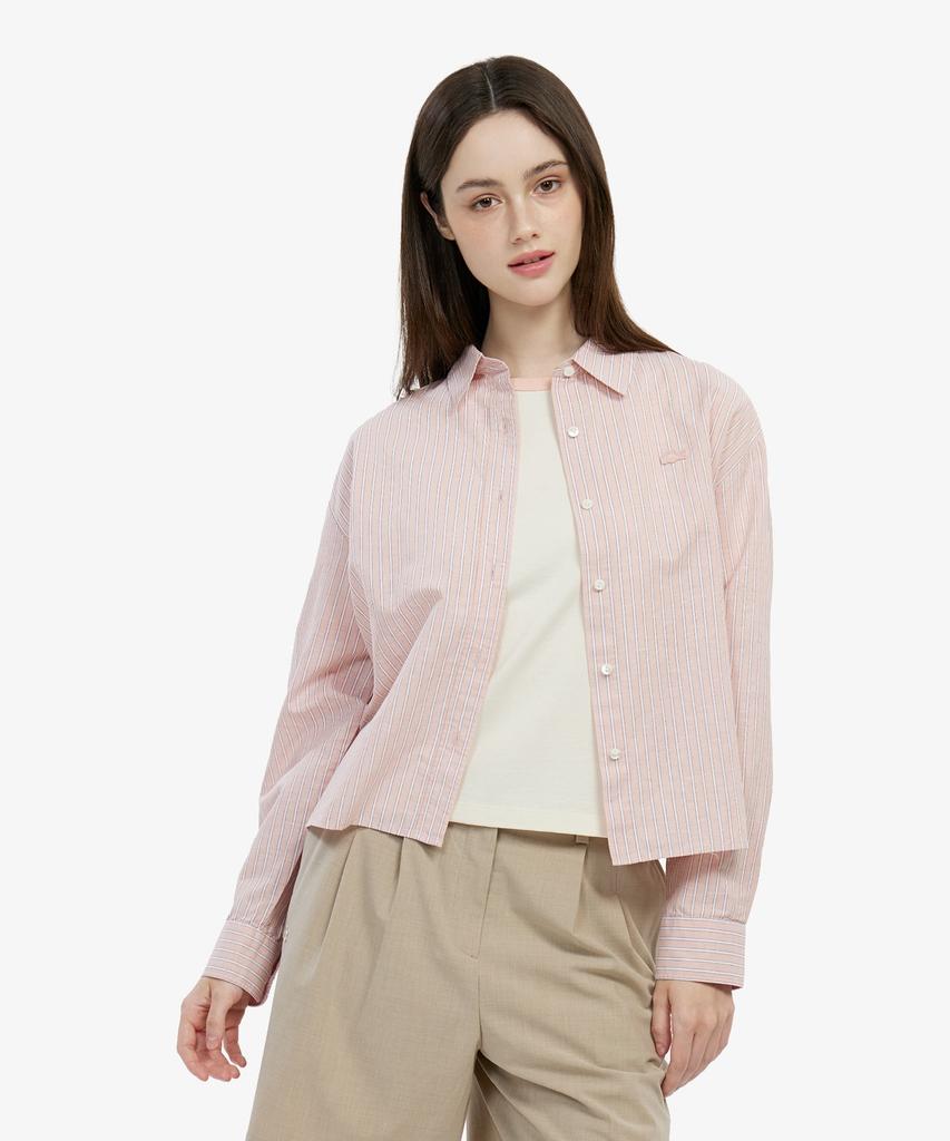 LACOSTE Women'S Cotton Linen Crop Shirt Cf006E-56G Ui2