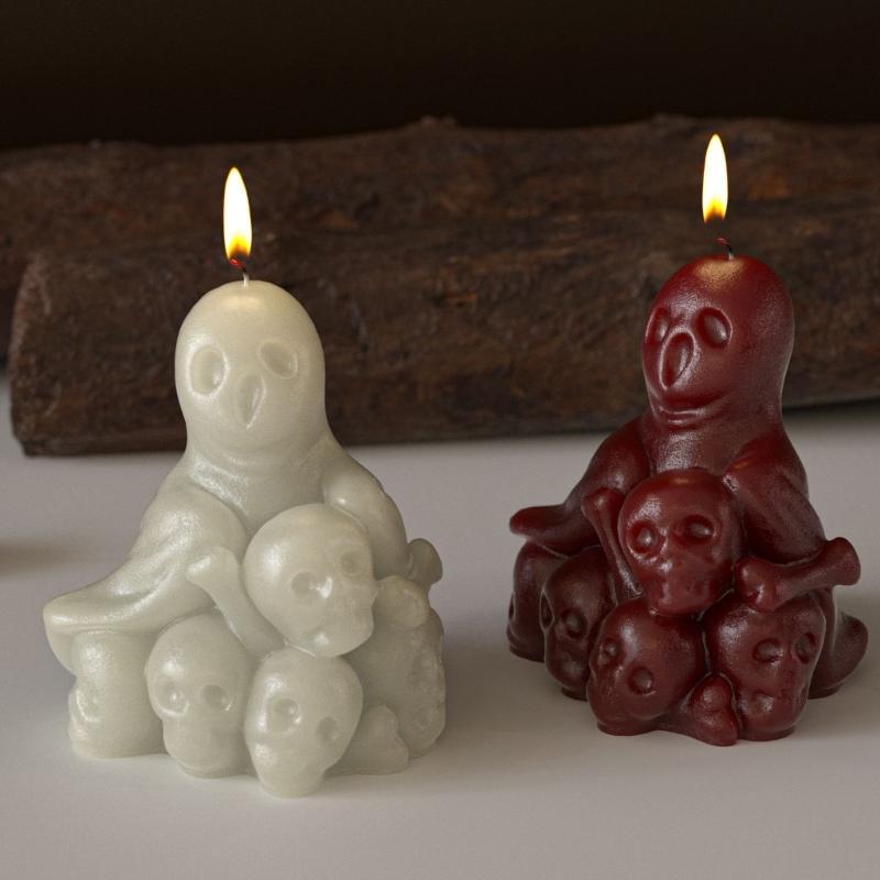 3D Штабелируемая Силиконовая Форма для Черепов и Костей, Устойчивая к Высоким Температурам, для Хобби, Изготовления Шоколада, Мыла, Ароматических Свечей