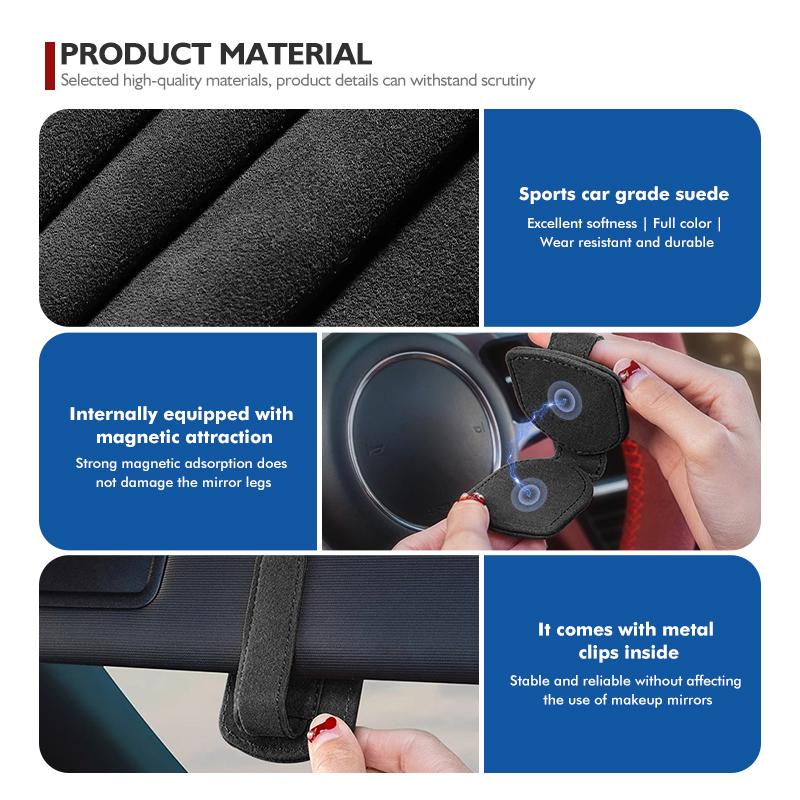 2026 Hot Sticker For Alfa Romeo Car Sun Visor Clip Glasses Cards Magnetic Sunglasses Bracket GT Stelvio F1 Brera Volante Tonale 