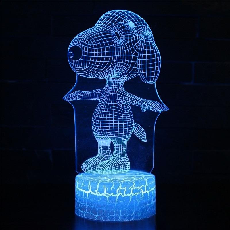 Cartoon Series 3D Night Light LED Colorful Touch Remote Control USB Creative Desk Lamp