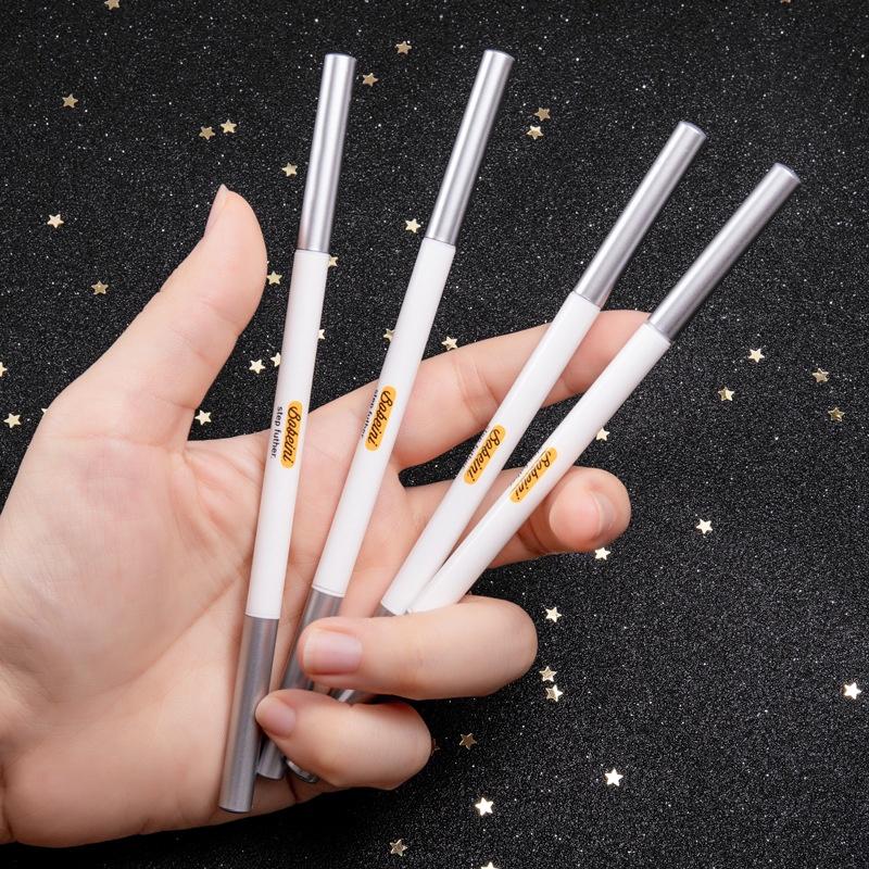 Тонкий карандаш для бровей, водонепроницаемый, нелегко обесцветить, двойная головка, автоматическое вращение, натуральный трехмерный, простой в использовании косметика для начинающих студентов