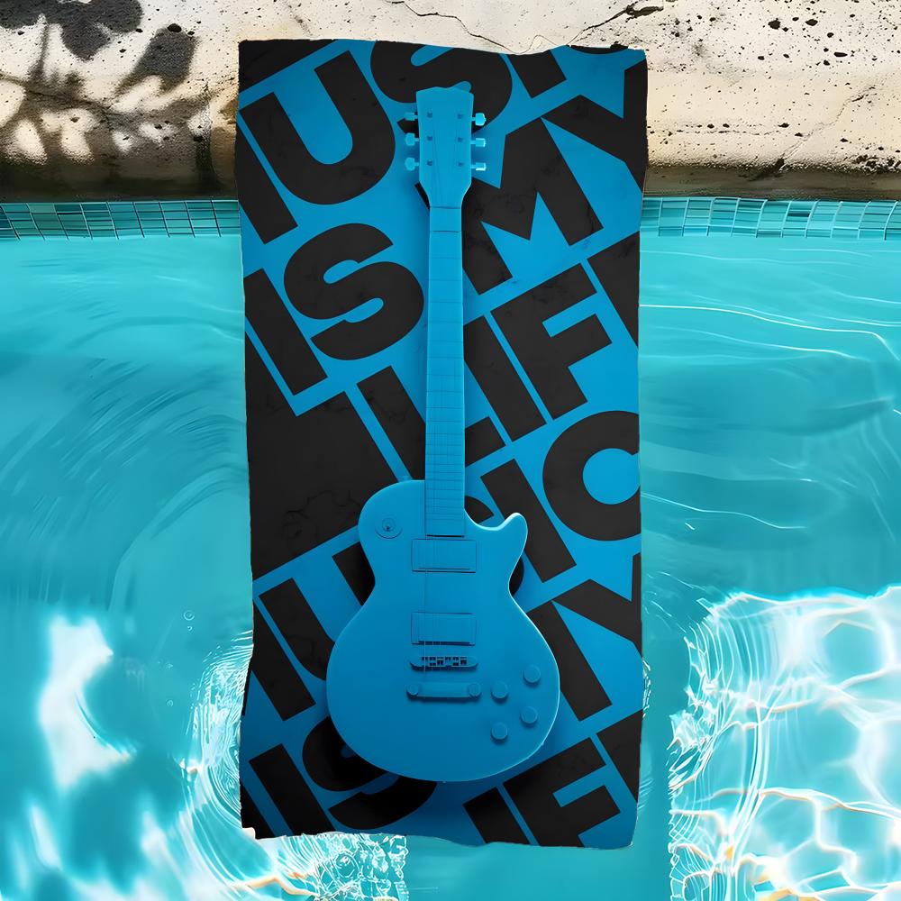 E-Espguitars-S Полотенце Микрофибра Пляжное Полотенце, Быстросохнущее, Не Прилипает Песок, Ультратонкое Волокно, Супер Мягкое.