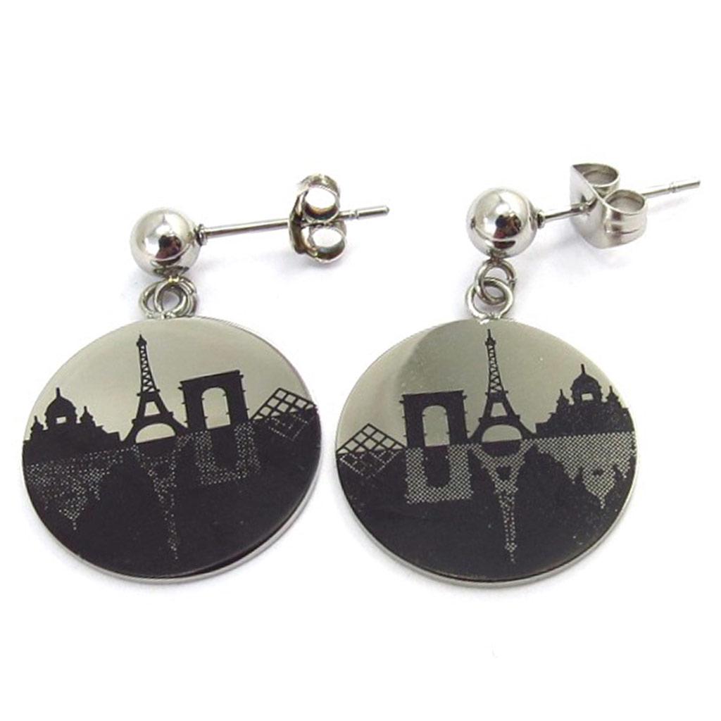 Les Trésors De Lily [K2429] - Ruthenium 'Paris' Steel Buckles - 18 Mm