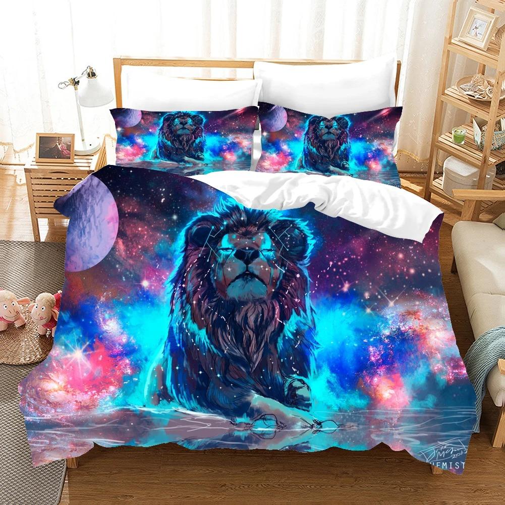 3D-печать Тигр Лев Дикие Животные Постельное белье Статья Пододеяльник Личность