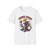 Unisex Softstyle T-Shirt Cosmic Dragon Juggling Planets Space Fantasy Design