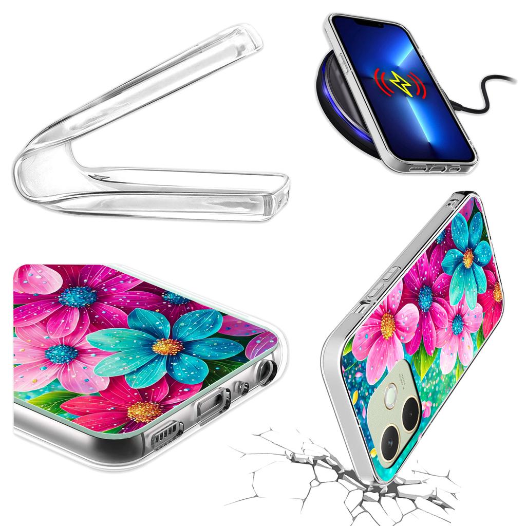 Etui Do Oppo A5 Pro Obudowa Foto Case Plecki Grafika Kwiaty + Szkło 9H